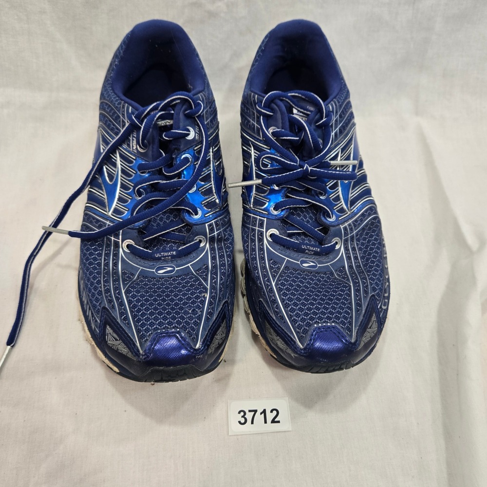 Brooks Glycerin 12 Wide Men's Running Shoes Blue Silver Size 9.5 2E Athletic